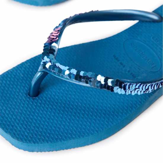 Havaianas Джапанки Hav. Square Magic Sequin Confy Blue Flip Flops Womens  