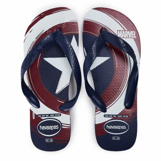 Дамски обувки Havaianas Джапанки Hav. Top Marvel Logomania Navy Blue Flip Flops Womens Havaianas Джапанки Hav. Top Marvel Logomania Navy Blue Flip Flops Womens Дамски обувки