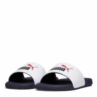 Puma Cool Cat 2.0 Jr Sliders Unisex Kids Бяло/Морско синьо Детски сандали и джапанки