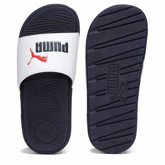 Детски сандали и джапанки Puma Cool Cat 2.0 Jr Sliders Unisex Kids Бяло/Морско синьо Puma Cool Cat 2.0 Jr Sliders Unisex Kids Бяло/Морско синьо Детски сандали и джапанки