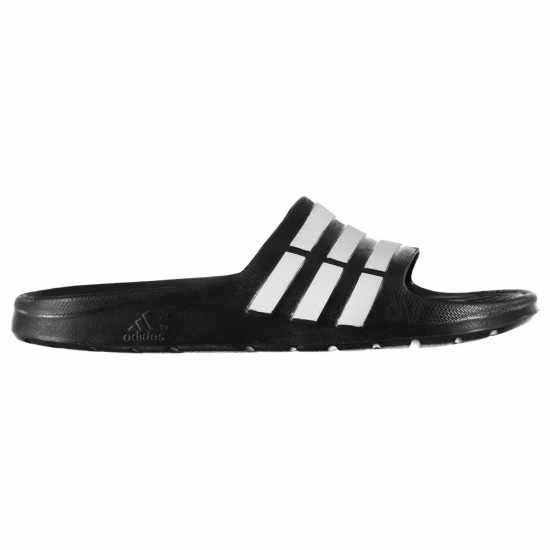 Adidas Duramo Junior Slider Sandals Black/White - Детски сандали и джапанки