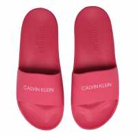 Sale Calvin Klein Logo Slides Junior Pink TZK Детски сандали и джапанки