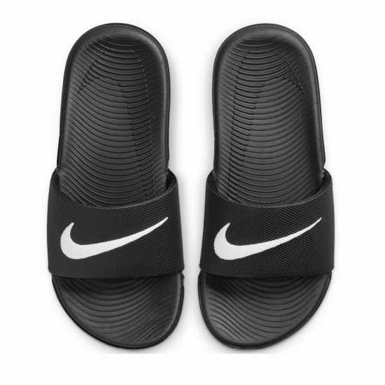 Nike Kawa Little/Big Kids' Pool Sliders Черно/Бяло Детски сандали и джапанки