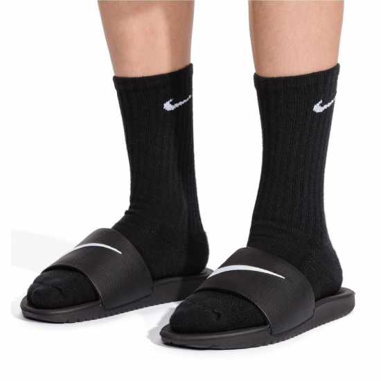 Nike Kawa Little/Big Kids' Pool Sliders Черно/Бяло Детски сандали и джапанки