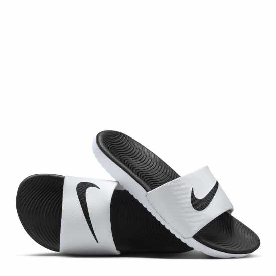 Nike Kawa Little/big Kids' Pool Sliders Бяло/Черно Детски сандали и джапанки