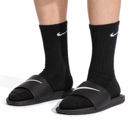 Детски сандали и джапанки Nike Kawa Little/big Kids' Pool Sliders Черно/Бяло Nike Kawa Little/big Kids' Pool Sliders Черно/Бяло Детски сандали и джапанки