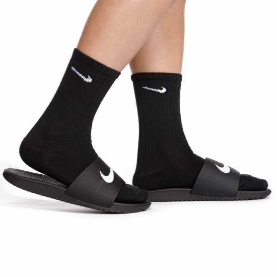 Детски сандали и джапанки Nike Kawa Little/big Kids' Pool Sliders Черно/Бяло Nike Kawa Little/big Kids' Pool Sliders Черно/Бяло Детски сандали и джапанки