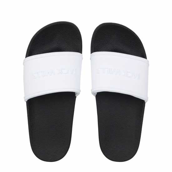 Детски сандали и джапанки Jack Wills Logo Sliders Бяло/Черно Jack Wills Logo Sliders Бяло/Черно Детски сандали и джапанки