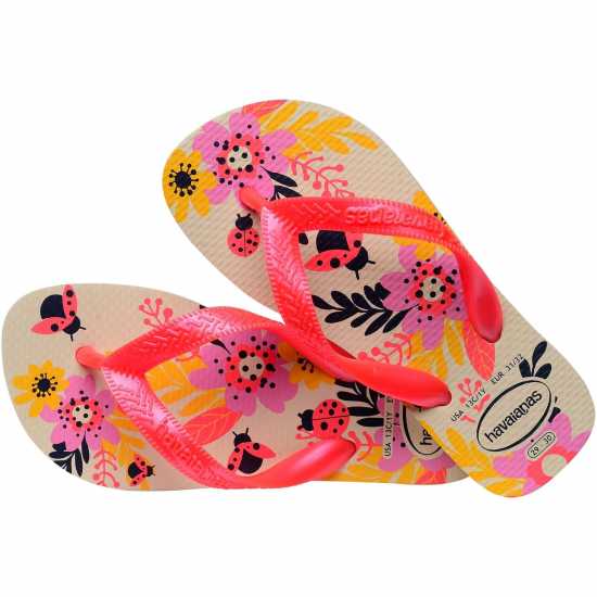 Havaianas Flores Jn33 Beige Детски сандали и джапанки