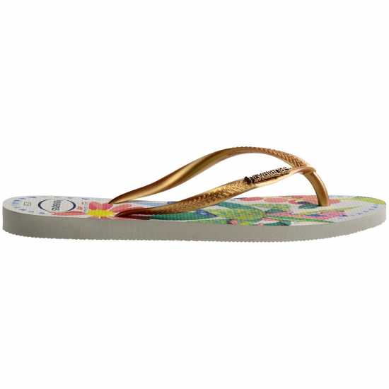 Havaianas Джапанки Hav. Slim Tropical White/blue 37/38 Flip Flops Womens Havaianas Джапанки Hav. Slim Tropical White/blue 37/38 Flip Flops Womens