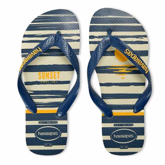 Havaianas Джапанки Hav. Top Nautical Beige/navy 35/36 Flip Flops Womens Havaianas Джапанки Hav. Top Nautical Beige/navy 35/36 Flip Flops Womens