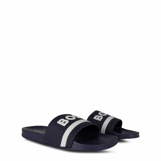 Boss Kids Logo Sliders With Logo Design Sandals Нави 849 Boss Kids Logo Sliders With Logo Design Sandals Нави 849