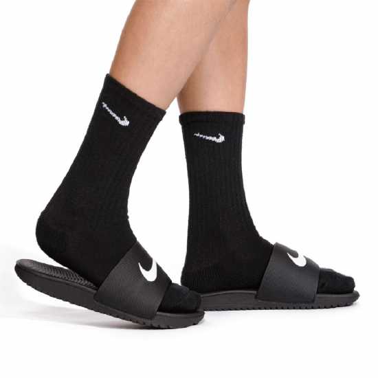 Детски сандали и джапанки Nike Kawa Junior Slides Черно/Бяло Nike Kawa Junior Slides Черно/Бяло Детски сандали и джапанки