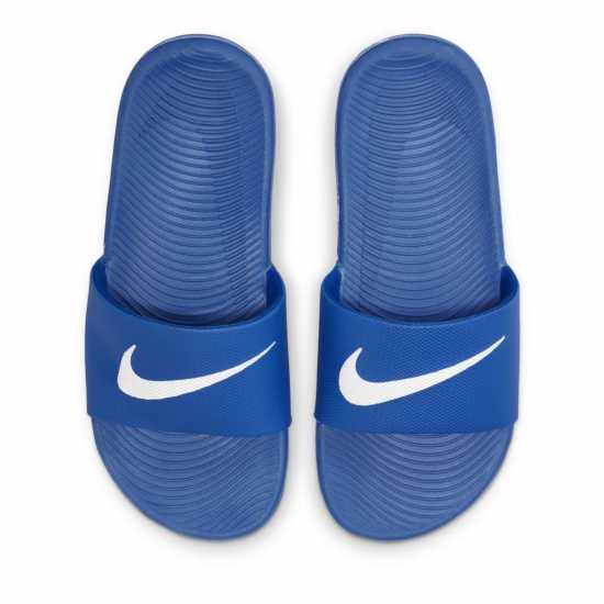 Детски сандали и джапанки Nike Kawa Junior Slides Синьо/Бяло Nike Kawa Junior Slides Синьо/Бяло Детски сандали и джапанки