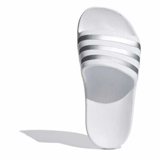 Adidas Adilette Aqua Slide Boys White/Silver - Детски сандали и джапанки