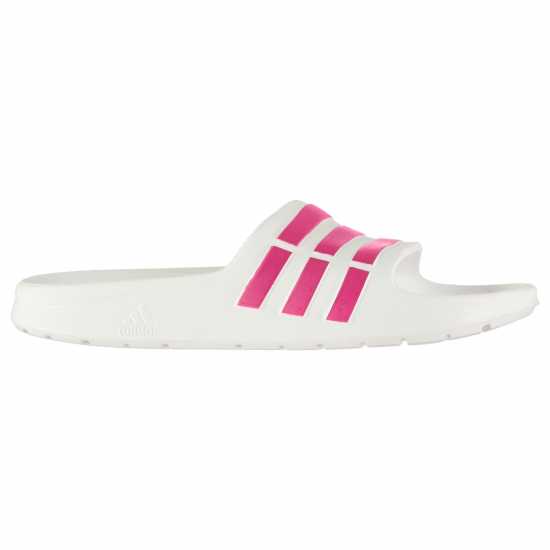Adidas Duramo Slide Pool Shoes Girls White/Pink Детски сандали и джапанки