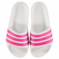 Adidas Duramo Slide Child Girls Pool Shoes White/Pink Детски сандали и джапанки