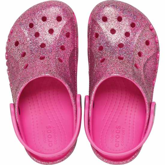 Crocs Baya Clogs Childrens Розово блестящо 
