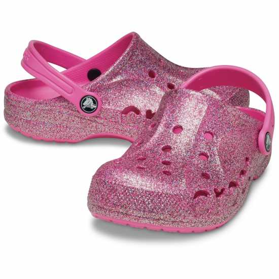 Crocs Baya Clogs Childrens Розово блестящо 
