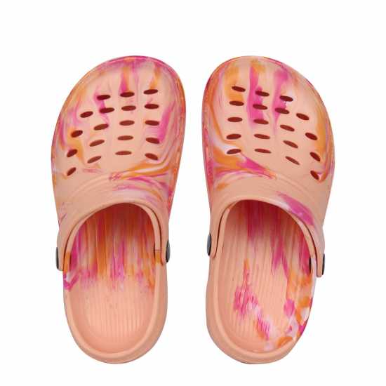 Hot Tuna Cloggs Childrens Pink Swirl - Детски сандали и джапанки