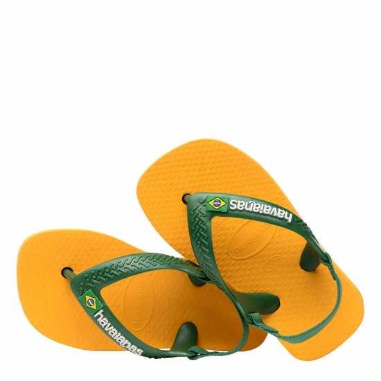Havaianas Джапанки Baby Brasil Logo Ii Flip Flops Yellow/Amazon Детски сандали и джапанки