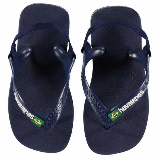 Havaianas Джапанки Baby Brasil Logo Ii Flip Flops Navy Blue Детски сандали и джапанки