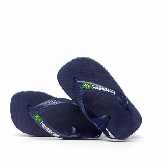 Havaianas Джапанки Baby Brasil Logo Ii Flip Flops Navy Blue - Детски сандали и джапанки
