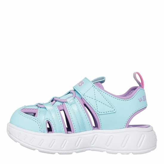 Skechers Close Toe Sandal W Bungee & Strap Flat Sandals Girls Skechers Close Toe Sandal W Bungee & Strap Flat Sandals Girls