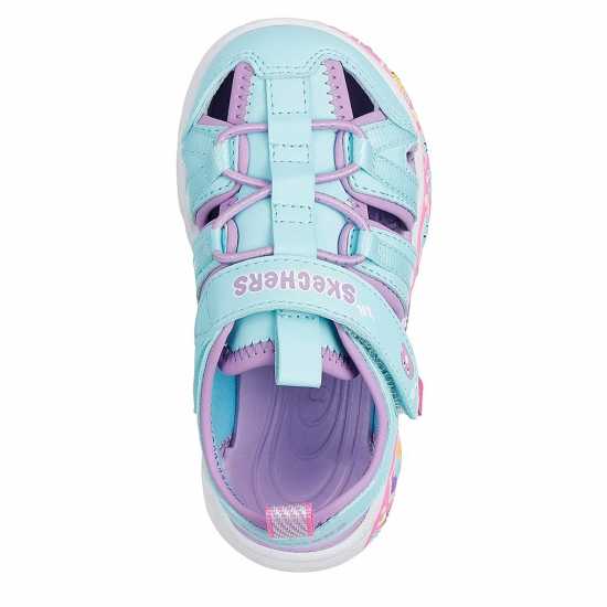 Skechers Close Toe Sandal W Bungee & Strap Flat Sandals Girls Skechers Close Toe Sandal W Bungee & Strap Flat Sandals Girls