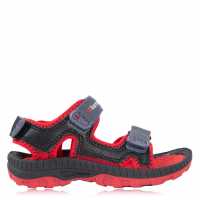 Детски Сандали Karrimor Kora Sandals Infants Black/Red Детски туристически обувки