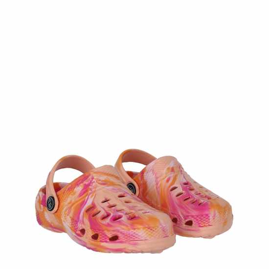 Hot Tuna Cloggs Infants Pink Swirl Детски сандали и джапанки