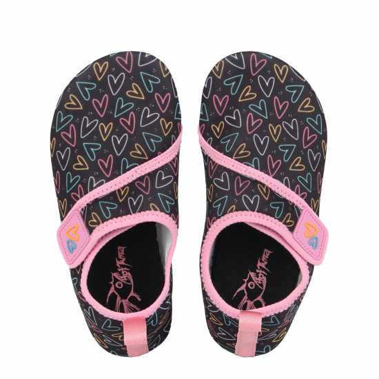 Hot Tuna Hottuna Sock Aqua Water Shoe Childs Черни Сърца Hot Tuna Hottuna Sock Aqua Water Shoe Childs Черни Сърца