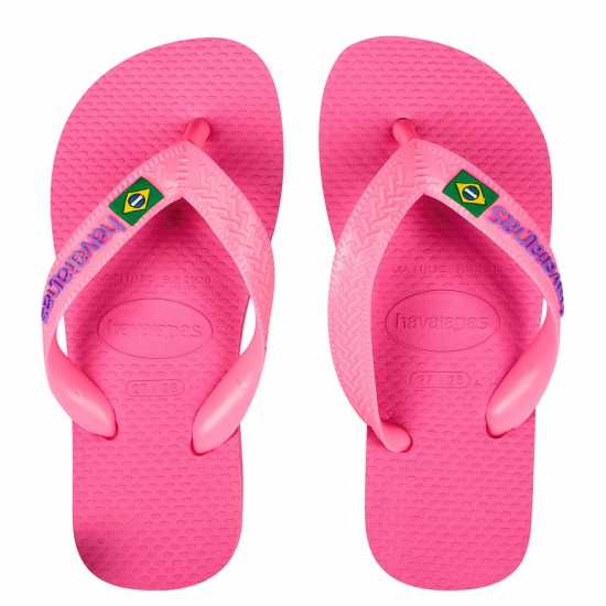 Havaianas Дамски Джапанки Brasil Logo Flip Flops CrystalRose0129 - Детски сандали и джапанки