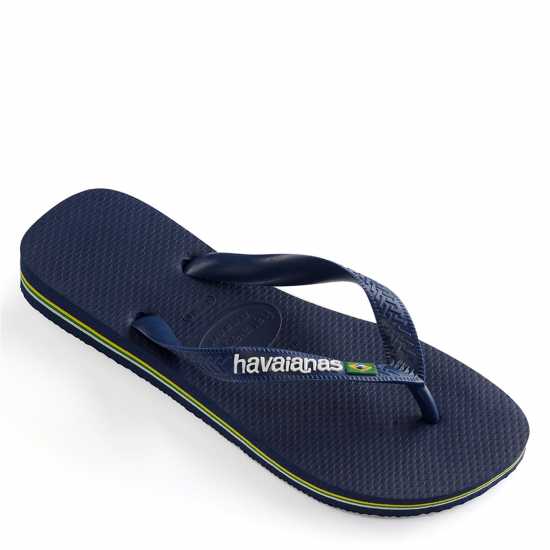 Havaianas Дамски Джапанки Brasil Logo Flip Flops Navy Blue Детски сандали и джапанки