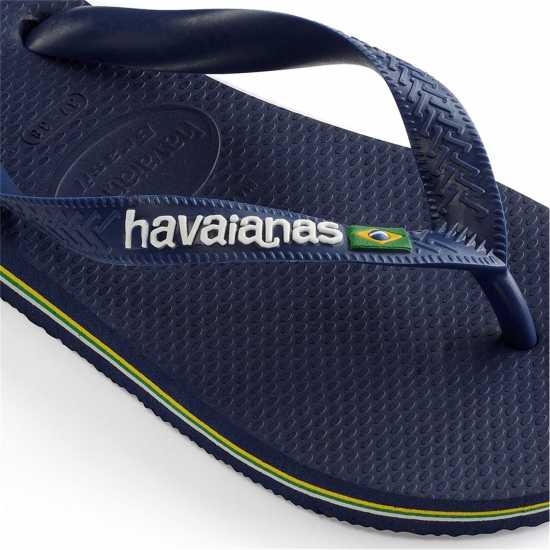 Havaianas Дамски Джапанки Brasil Logo Flip Flops Navy Blue Детски сандали и джапанки