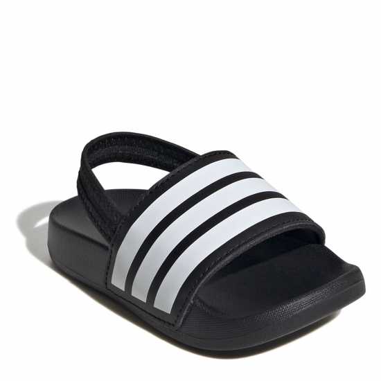 Adidas Adilette Estrap Slides Infants Черно/Бяло Детски сандали и джапанки