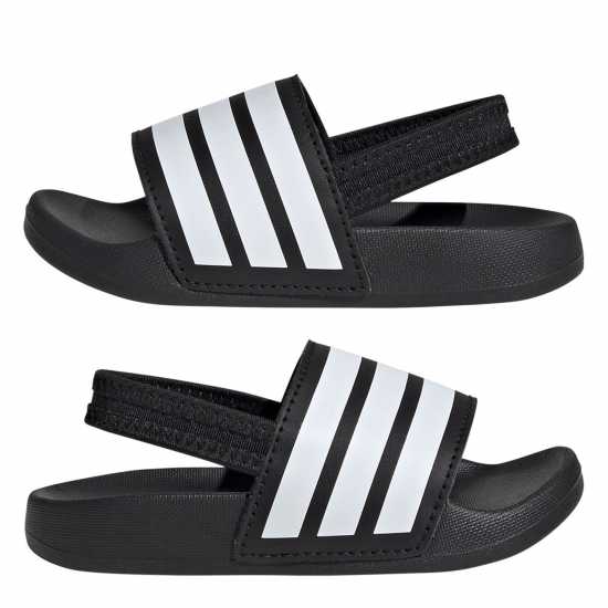 Adidas Adilette Estrap Slides Infants Черно/Бяло Детски сандали и джапанки