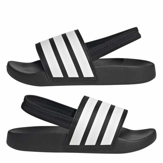 Adidas Adilette Estrap Slides Kids Черно/Бяло Детски сандали и джапанки