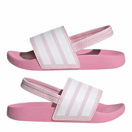 Adidas Adilette Estrap Slides Kids Розово/Бяло Детски сандали и джапанки