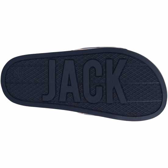 Jack Wills Harvey Childrens Sliders Navy Детски сандали и джапанки