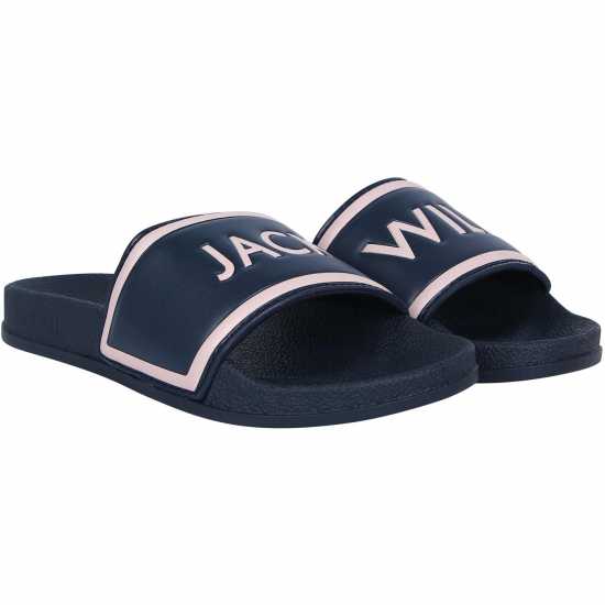 Jack Wills Harvey Childrens Sliders Navy Детски сандали и джапанки
