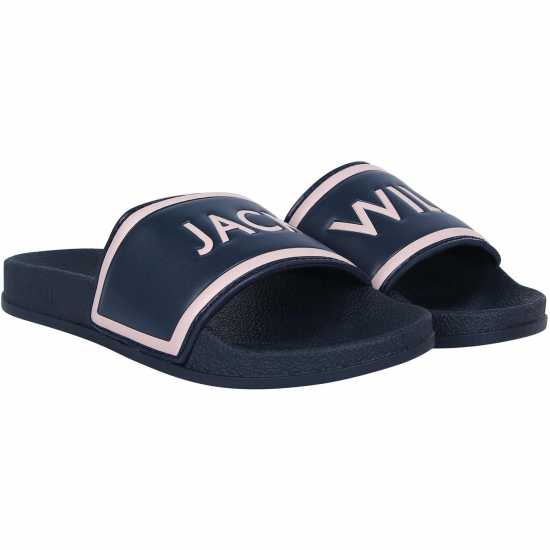 Детски сандали и джапанки Jack Wills Harvey Sliders Childrens Navy Jack Wills Harvey Sliders Childrens Navy Детски сандали и джапанки