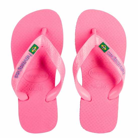 Havaianas Brasil Logo Crystal Rose 27/28  - Детски сандали и джапанки