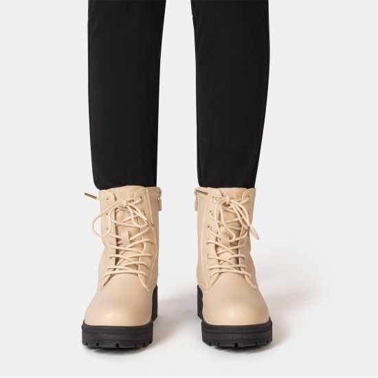 Дамски ботуши Боти Saw It First Biker Ankle Boots Women White Боти Saw It First Biker Ankle Boots Women White Дамски ботуши