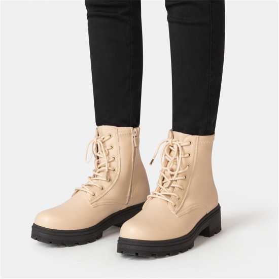 Дамски ботуши Боти Saw It First Biker Ankle Boots Women White Боти Saw It First Biker Ankle Boots Women White Дамски ботуши