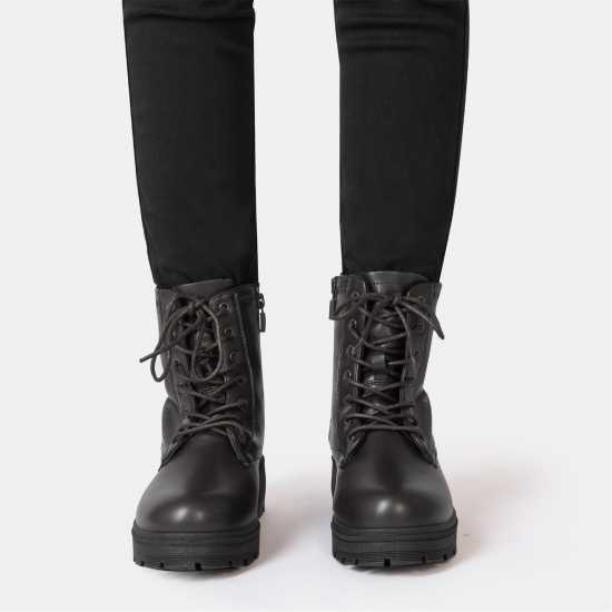 Дамски ботуши Боти Saw It First Biker Ankle Boots Women Black Боти Saw It First Biker Ankle Boots Women Black Дамски ботуши