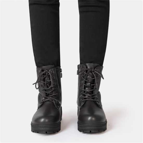 Дамски ботуши Боти Saw It First Biker Ankle Boots Women Black Боти Saw It First Biker Ankle Boots Women Black Дамски ботуши