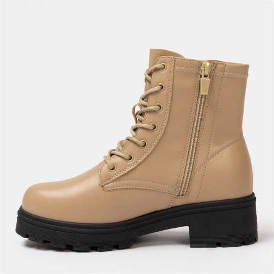 Дамски ботуши Боти Saw It First Biker Ankle Boots Women Camel Боти Saw It First Biker Ankle Boots Women Camel Дамски ботуши