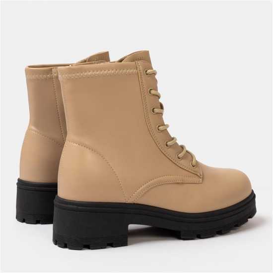Дамски ботуши Боти Saw It First Biker Ankle Boots Women Camel Боти Saw It First Biker Ankle Boots Women Camel Дамски ботуши