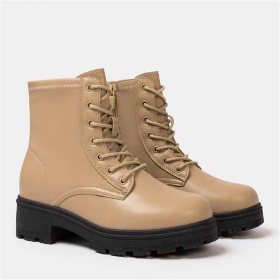 Дамски ботуши Боти Saw It First Biker Ankle Boots Women Camel Боти Saw It First Biker Ankle Boots Women Camel Дамски ботуши